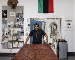 Artist Nari Ward shot in his Harlem studio for Lehmann Maupin