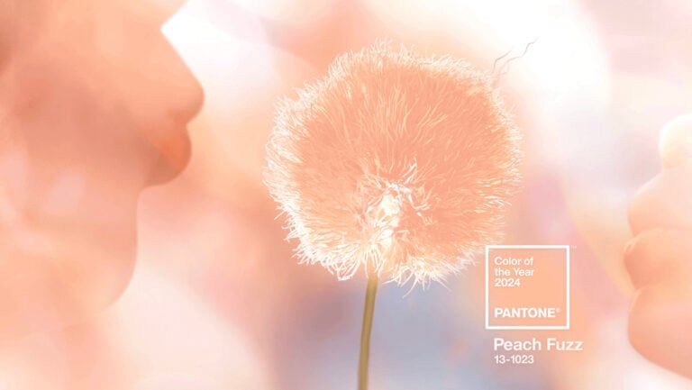 Peach Fuzz è il colore Pantone dell’anno 2024. A metà strada tra il rosa e l’arancio