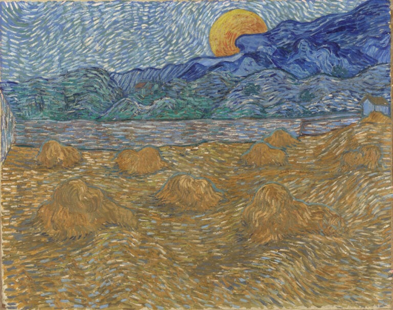 Vincent Van Gogh, Paesaggio con covoni e luna che sorge, 1888, Kröller-Müller Museum, Otterlo