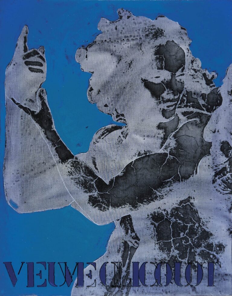 1978, Veuve Cliquot, pittura industriale, smalto allanilina, negativo fotografico, emulsionato su tela