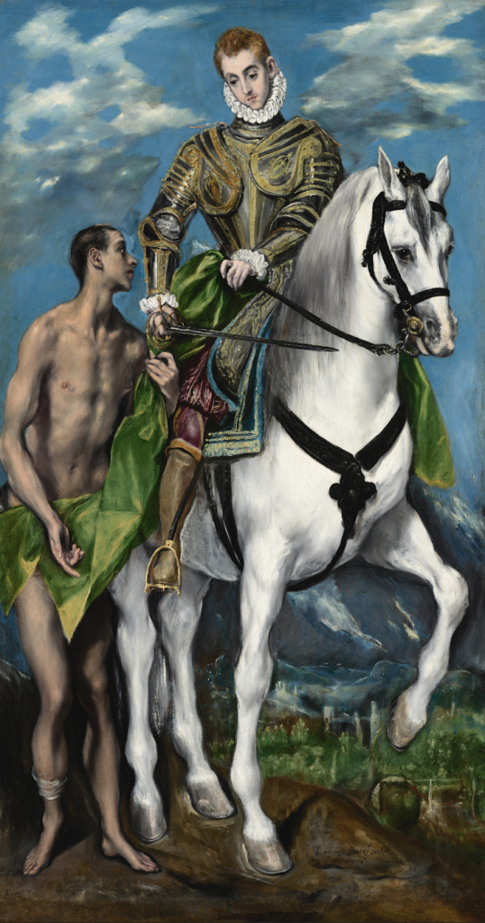 El Greco, San Martino e il mendicante, 1597-1599, olio su tela, 194 x 103 cm, National Gallery of Art Washington