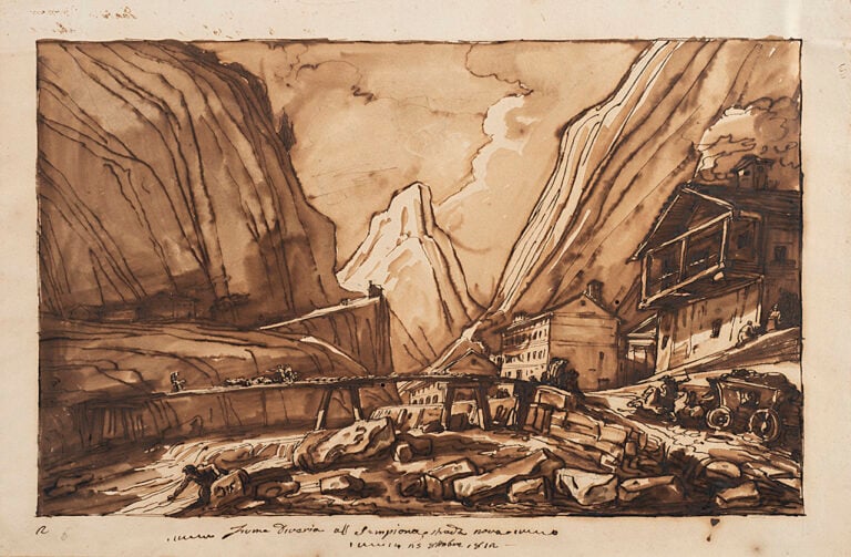 Felice Giani, Passo Sempione, 1812, Palazzo Bentivoglio, Bologna