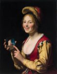 Gerrit van Honthorst, Cortigiana sorridente con un’immagine oscena, 1625, Saint Louis, Saint Louis Art Museum