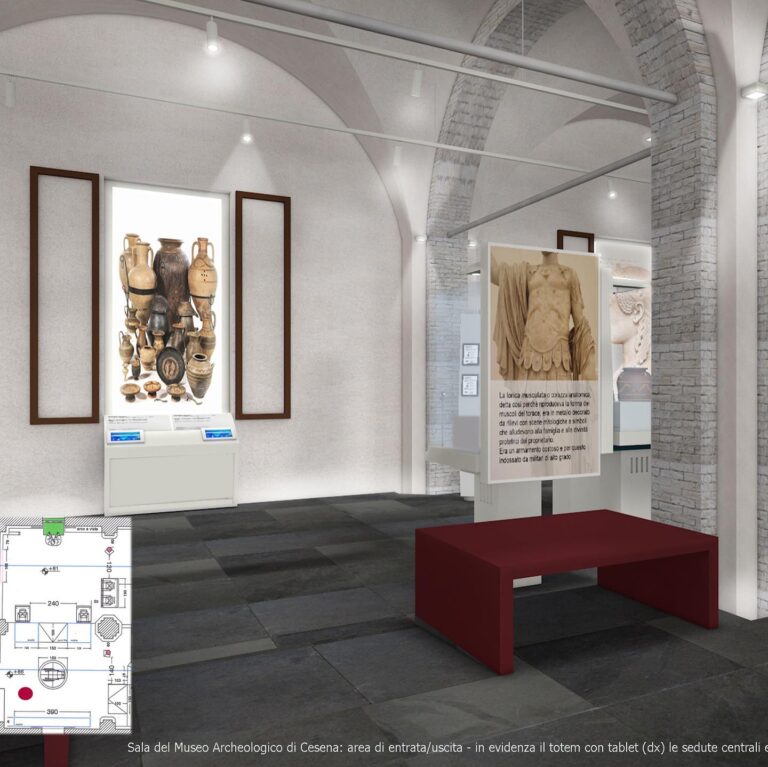 Il nuovo allestimento del Museo Archeologico di Cesena, rendering