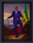 Kehinde Wiley Portrait of Macky Sall President of Senegal 2023 La mostra di inediti di Kehinde Wiley al Musée du Quai Branly di Parigi