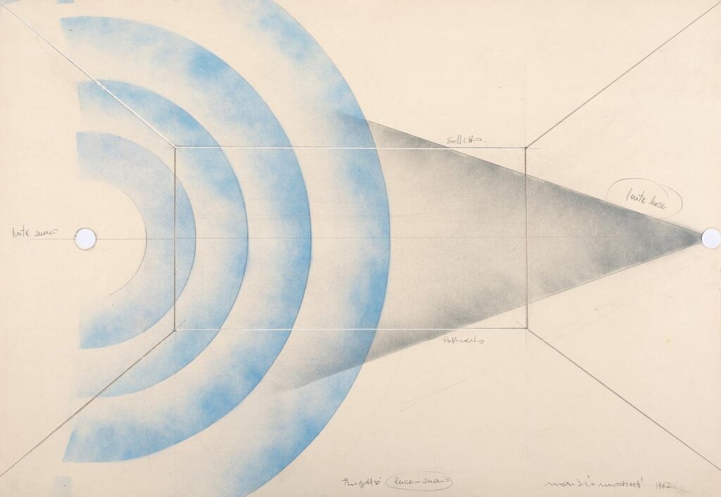 Maurizio-Mochetti - Luce Suono (Pif-Bong disegno 1), 1967 - 70x100cm