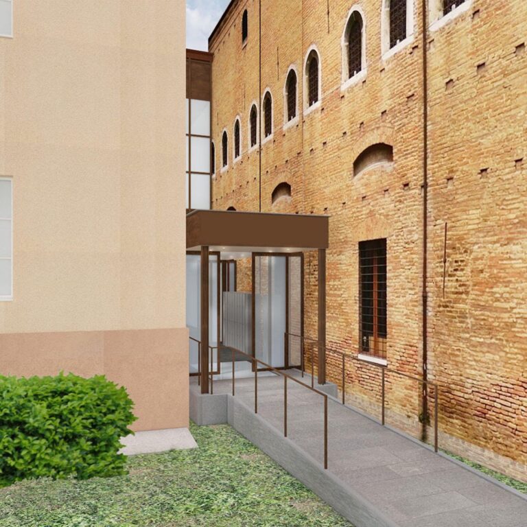 Museo Archeologico di Cesena, rendering del nuovo ingresso