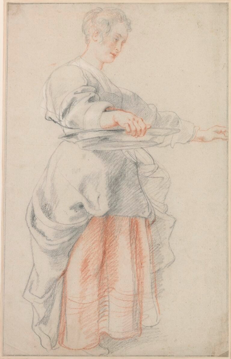 Peter Paul Rubens, Young Woman Carrying a Tray, circa 1630, Fondation Custodia, Collection Frits Lugt, Paris, Inv. 257