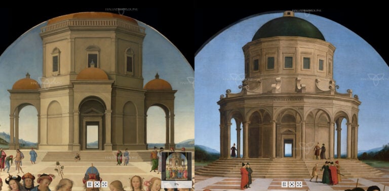 Raffaello e Perugino a confronto. Lo Sposalizio della Vergine