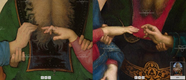 Raffaello e Perugino a confronto. Lo Sposalizio della Vergine