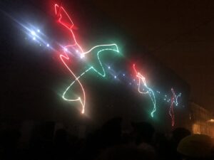 I laser di Robert Henke che hanno illuminato il Capodanno di Modena