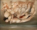 Sergio Padovani, La donna nuda, 2023, olio, bitume e resina su rame, 59x70 cm con cornice. Ph. Mauro Terzi