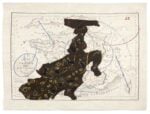 William Kentridge, Porter Series - Carte de France Divisèe en 86 departements (Dancing Lady), 2006-2007, tapestry, mohair silk and embroidery, 250 × 350 cm