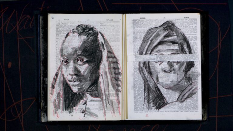 William Kentridge, Sibyl, 2019, flipbook film, still video