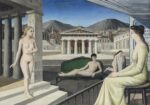 Paul Delvaux, Le Canapé Vert, 1944, Foundation Paul Delvaux © Foundation Paul Delvaux, Belgium Sabam, 2023 © Photo Vincent Everarts