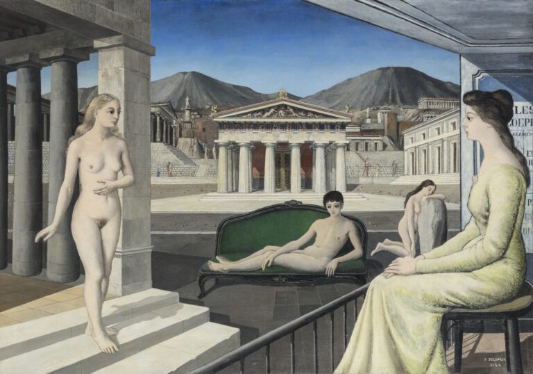 Paul Delvaux, Le Canapé Vert, 1944, Foundation Paul Delvaux © Foundation Paul Delvaux, Belgium Sabam, 2023 © Photo Vincent Everarts