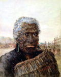 Te Kuha: a carver and warrior. Watercolour by H.G. Robley