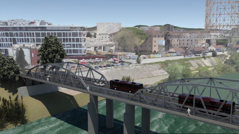 Ponte dell’industria, render del progetto. Courtesy Comune di Roma