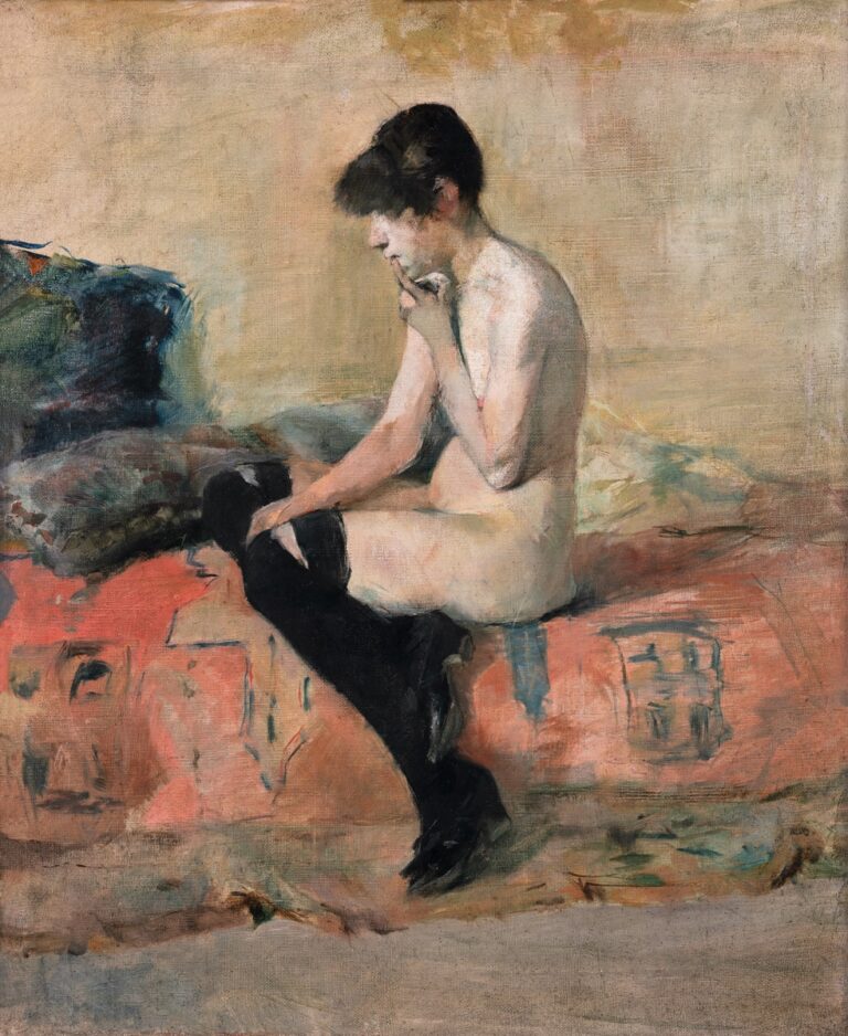 Henri de Toulouse-Lautrec, Étude de nu, femme assise sur un divan, 1882, olio su tela. Albi, Musée Toulouse-Lautrec © Musée Toulouse-Lautrec, Albi, France foto F. Pons