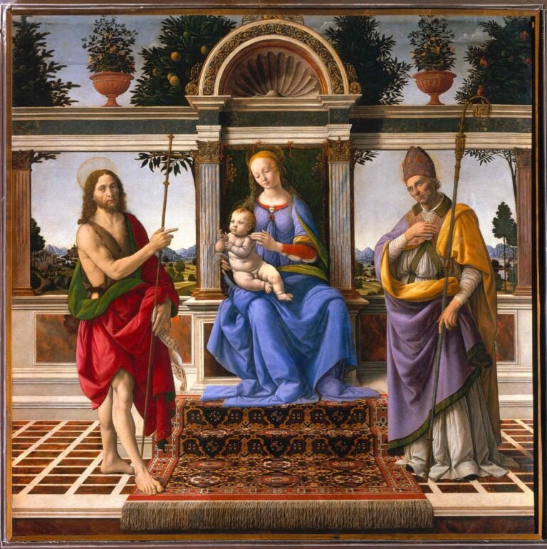 Andrea del Verrocchio e Lorenzo di Credi, Madonna di Piazza, 1474 – 1483, tempera su tavola. Pistoia, Cattedrale di San Zeno