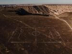 Ayman Yossri Daydban, A rock garden in the shape of a full-sized soccer field. Photo Lance Gerber