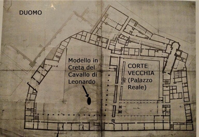 Corte Vecchia palazzo reale Duomo cavallo anno 1598 circa