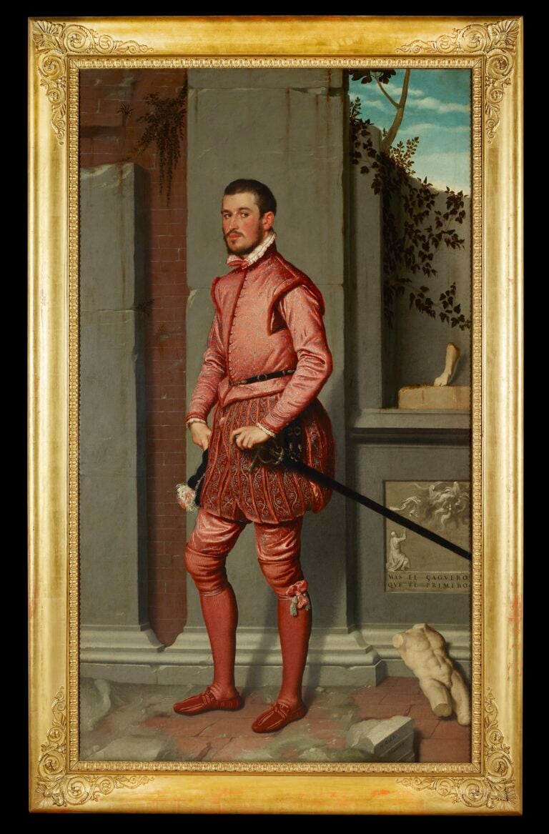 Giovan Battista Moroni, Ritratto di Gian Girolamo Grumelli (Il cavaliere in rosa), 1560. Foto Studio Da Re © 2021 FAI- Fondo per l’Ambiente Italiano