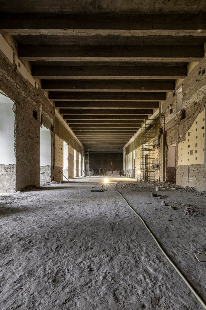 Il cantiere per l'ampliamento del museo della Reggia di Caserta