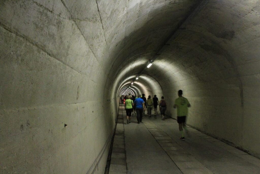 Il tunnel del bunker di Affi