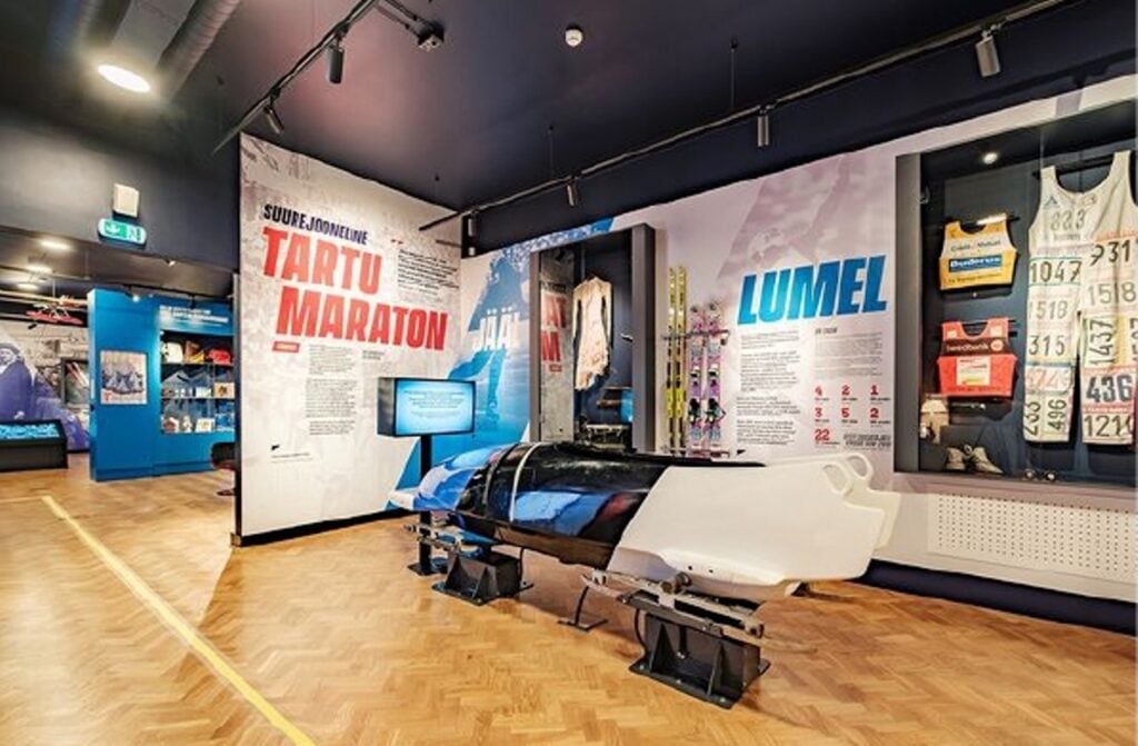 Una sala del Museo estone dello sport e delle Olimpiadi. Courtesy Eesti Spordi- ja Olümpiamuuseum