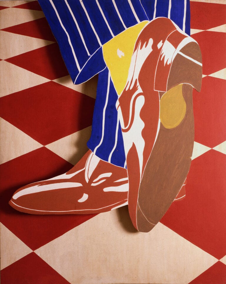 Gianni Ruffi, Riposo, 1965, tempera su legno ritagliato, cm 95 x 75 x 5. Collezione dell’artista, Archivio Aurelio Amendola