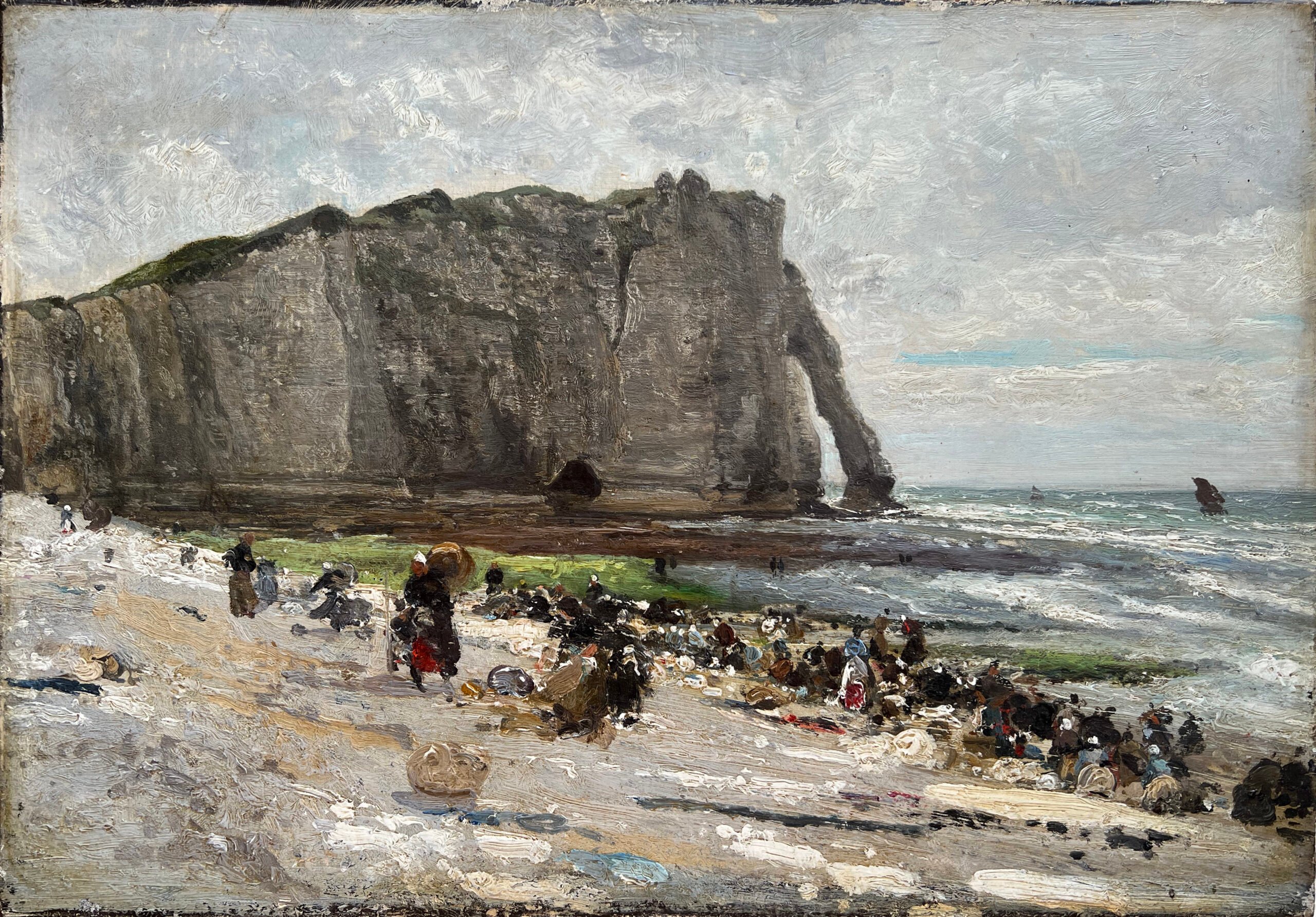 Eugene Boudin, Lavandaie a Etretat