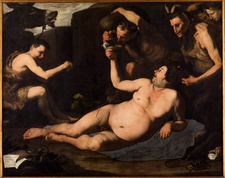Jusepe de Ribera, Sileno ebbro, 1626 Olio su tela, Napoli, Museo e Real Bosco di Capodimonte