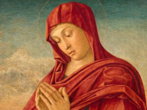 Giovanni Bellini - Madonna in adorazione del Bambino dormiente