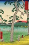 Utagawa Hiroshige, Il monte Fuji sulla sinistra sulla via del Takaida