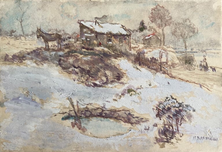 Jean Francois Raffaelli, Paesaggio con neve