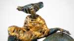 Ratto di Europa, 2021 Terracotta policroma, metallo, foglia rame, H 41 x L 44 x P 35 cm (Serie “Tempesta”)