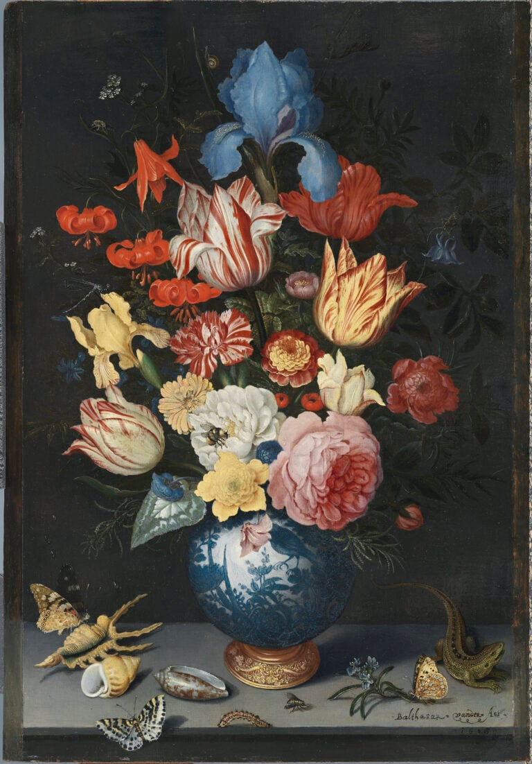 Balthasar van der Ast, Vaso con fiori, conchiglie e insetti, 1628