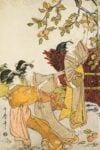 Kitagawa Utumaro, Giovani donne e inserviente raccolgono i cachi