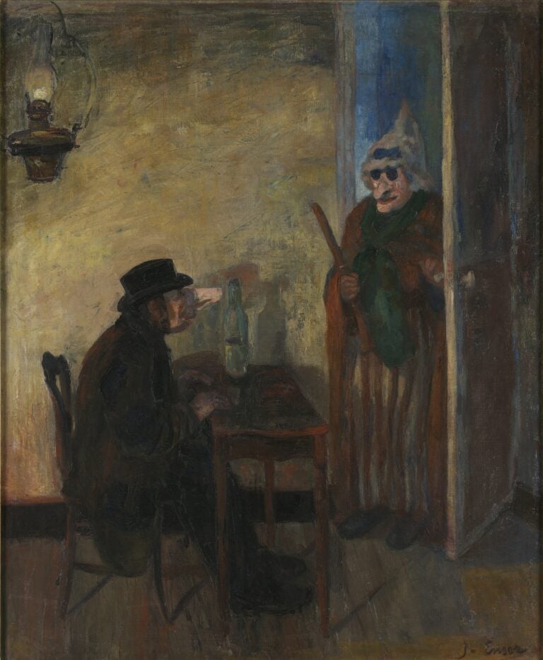 James Ensor, The vexed masks, 1883. Oil on canvas, 135 x 112 cm. RMFAB, inv. 4190 © J. Geleyns - Art Photography