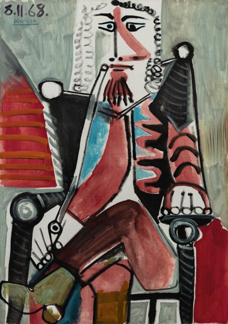 Lot 34. Pablo Picasso, Homme a la pipe, est. £8,000,000-12,000,000. Courtesy Sotheby’s