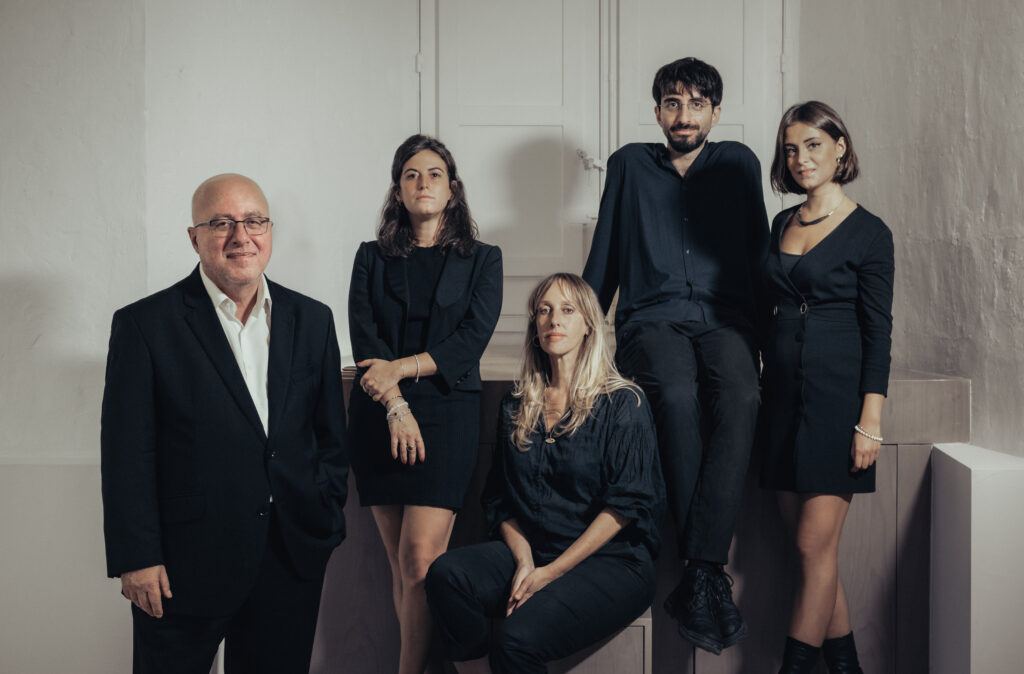 Mario Cutajar, Sofia Baldi Pighi, Emma Mattei, Elisa Carollo, Nigel Baldacchino. Photo Brian Grech, maltabiennale.art