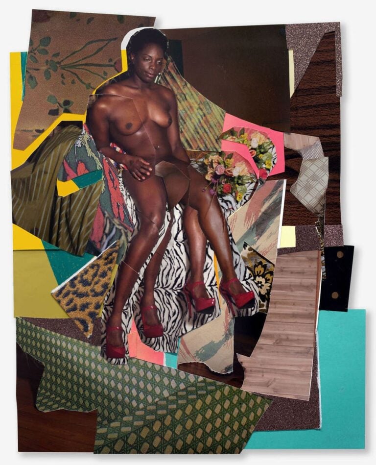 Mickalene Thomas, Marie with four legs, 2014