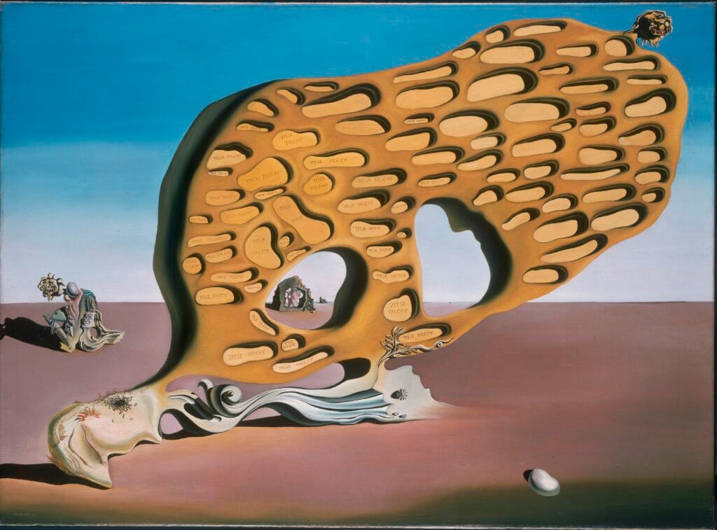 Salvador Dalí, The Enigma of Desire, 1929, oil on canvas, Bayerische Staatsgemäldesammlungen - Sammlung Moderne Kunst in der Pinakothek der Moderne München. © Sabam Belgium 2024.  Photo: bpk / Bayerische Staatsgemäldesammlungen