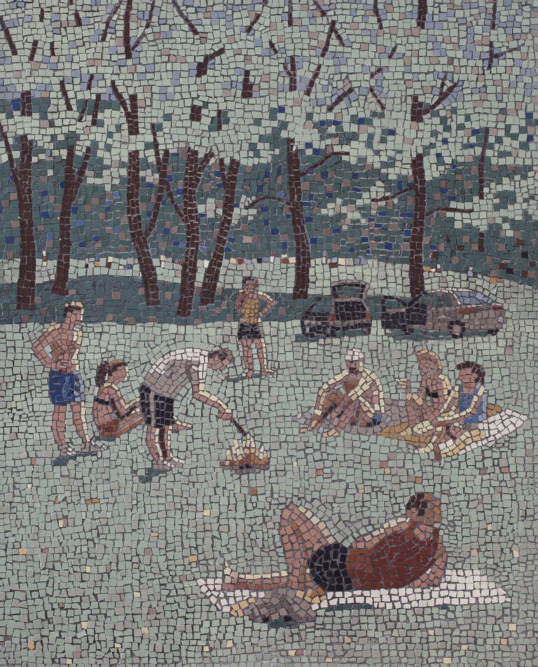 Șerban Savu, True Nature, 2021, ceramic tiles mounted on panel, 50x40 cm, courtesy Galeria Plan B, Berlin