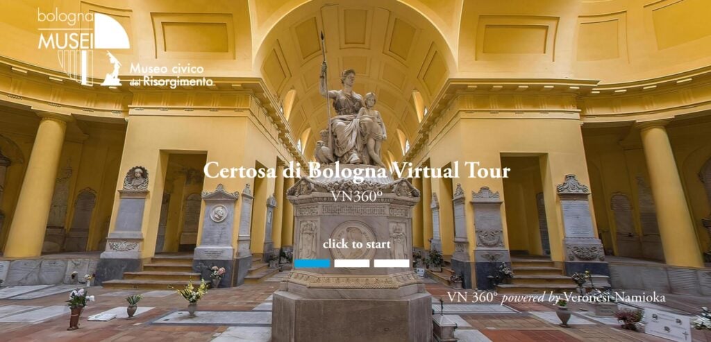 Virtual tour alla Certosa di Bologna, homepage