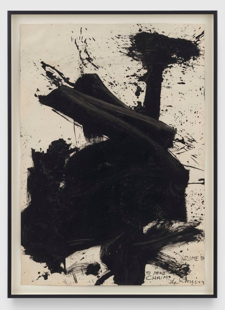 Willem de Kooning, Untitled, Rome, 1959, inchiostro su carta, Fondazione Renee Chaim Gross New York © 2024 The Willem de Kooning Foundation SIAE