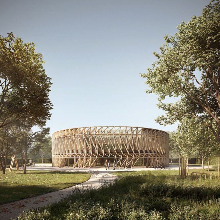 Architects, il prototipo di scuola circolare e smontabile per Venaria Reale. Credits Pavimento per C+S Architects