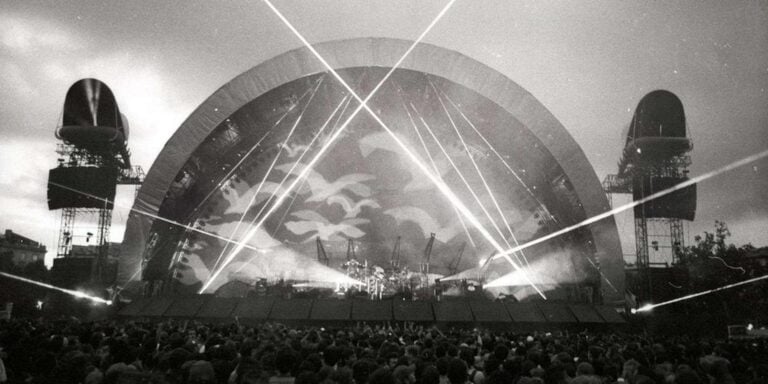 I Pink Floyd in concerto a Bordeaux, l’11 agosto 1994. Photo Archives Fabien Cottereau