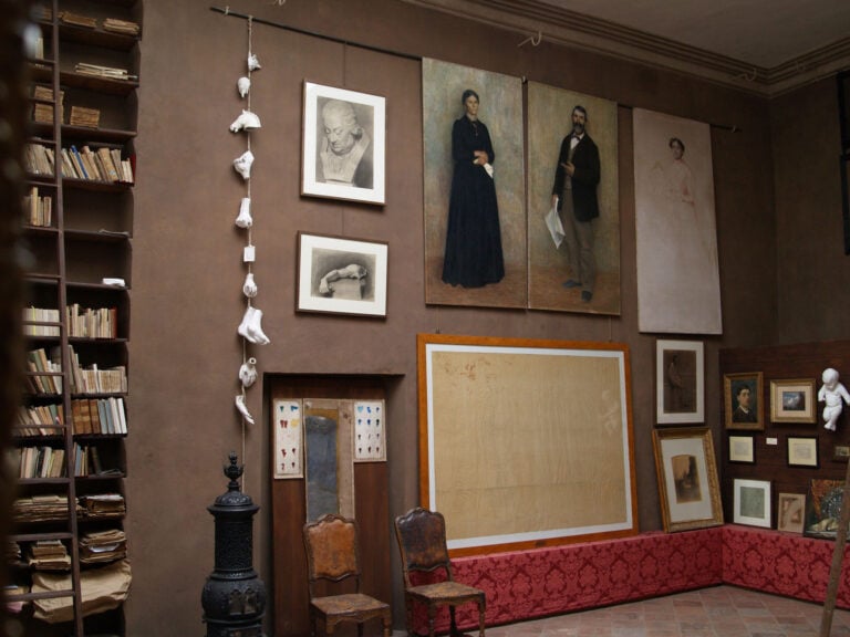 Veduta interna dello studio di Pellizza, 2007. Courtesy Musei di Pellizza. Photo Amilcare Fossati